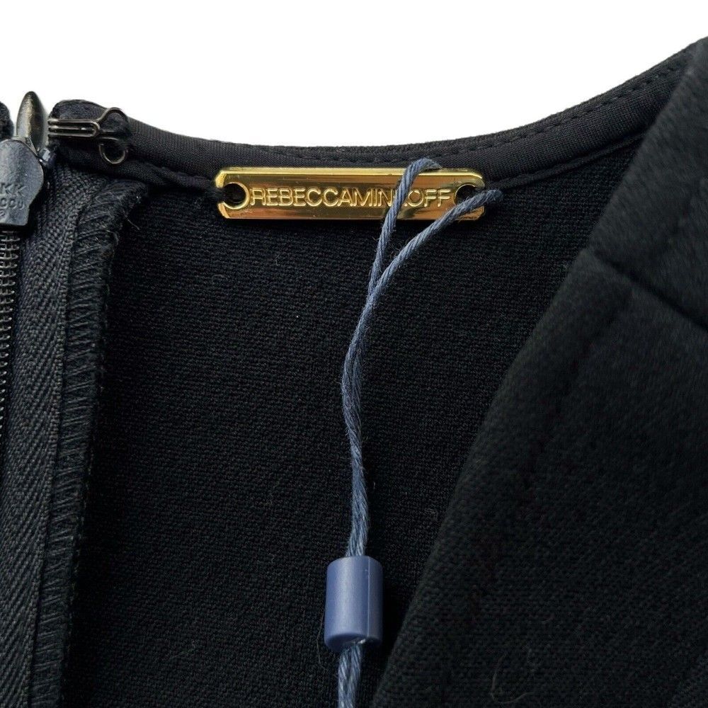 Rebecca Minkoff Dress Womens‎ Size 2 Black Mini A-line Sleeveless Heavy Cocktail - Picture 4 of 9